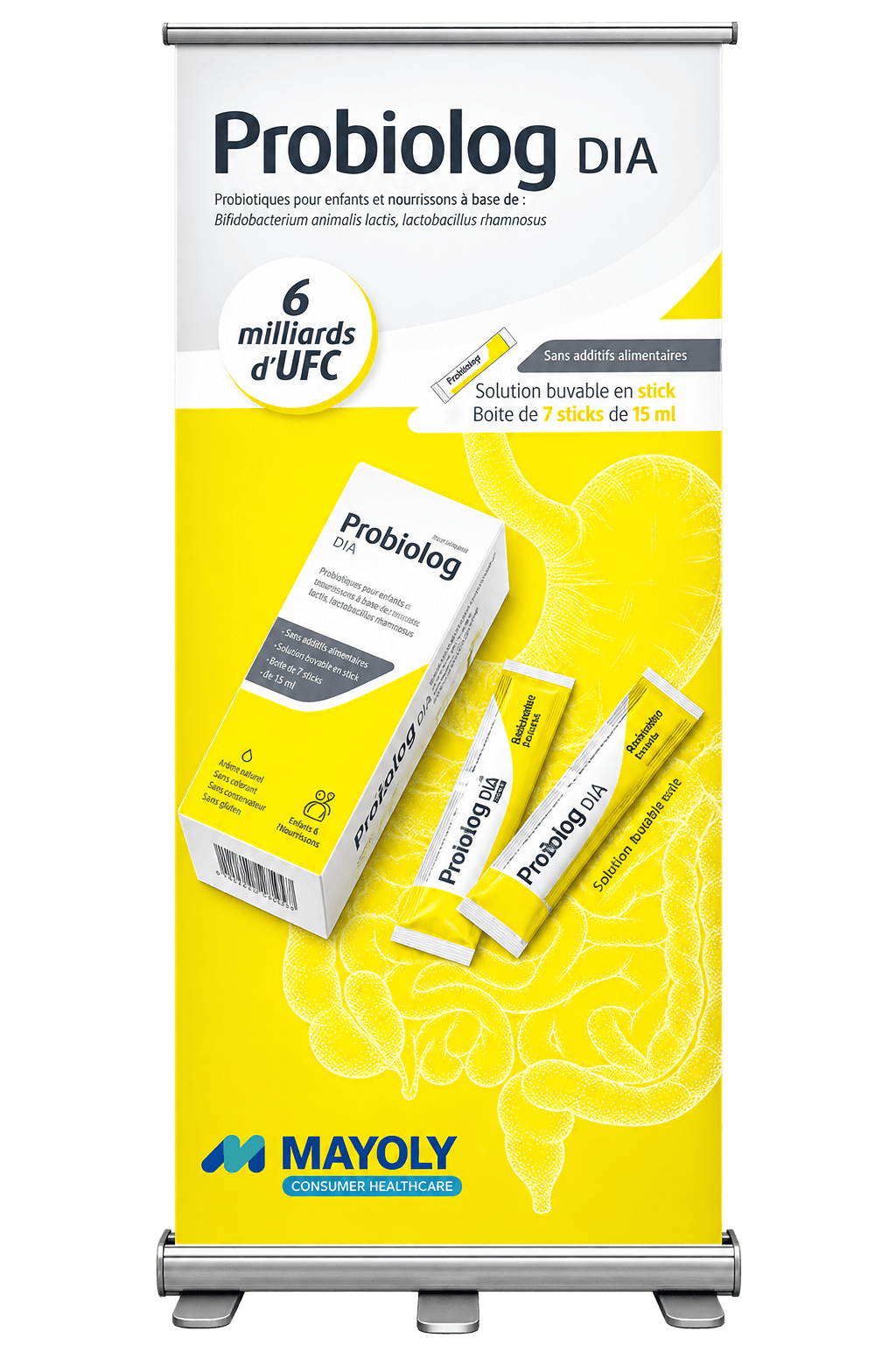 Probiolog roll-up banner — Mayoly
